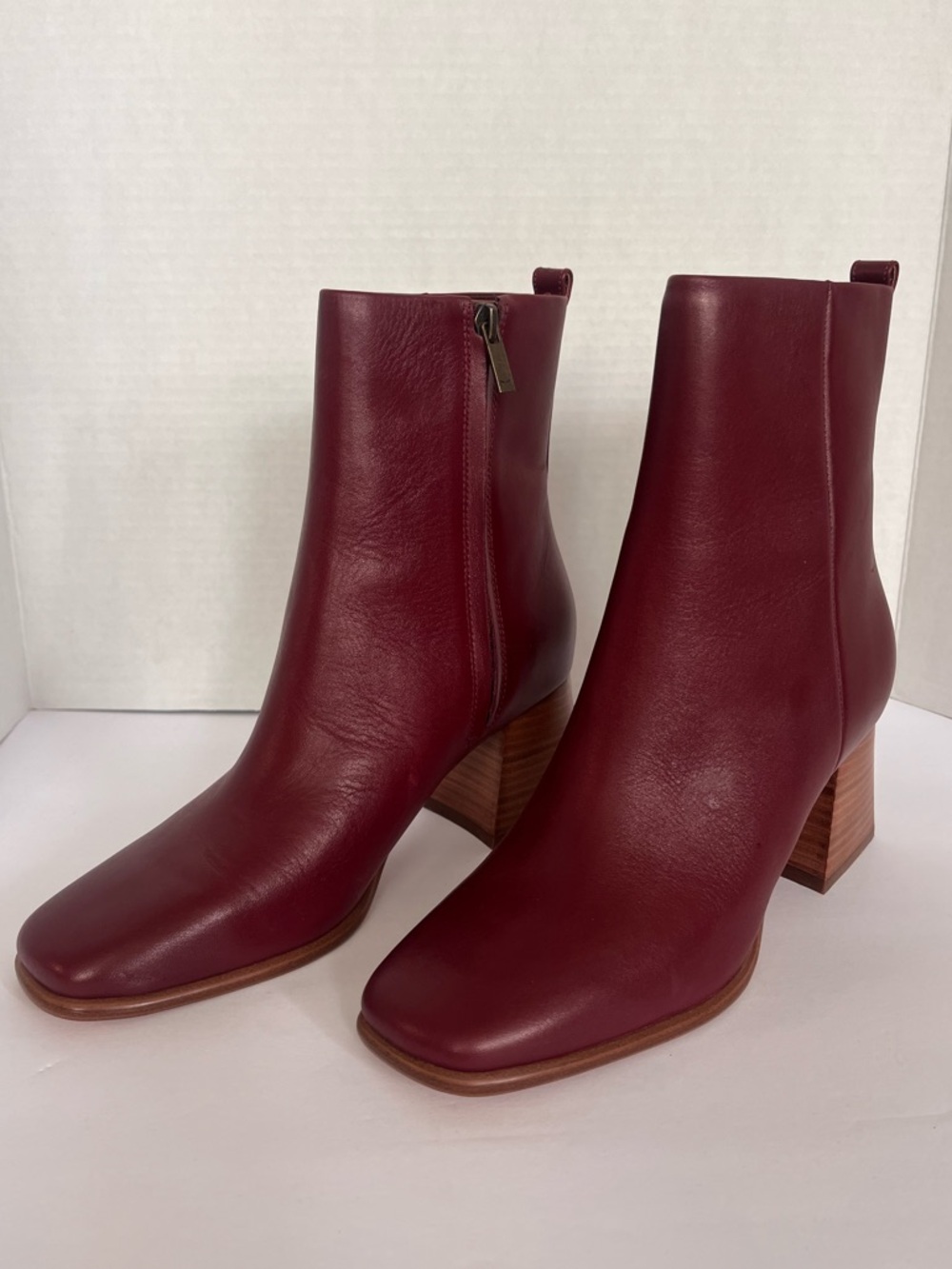 Marc Fisher LTD Floria Leather Bootie Deep Red Size 7.5